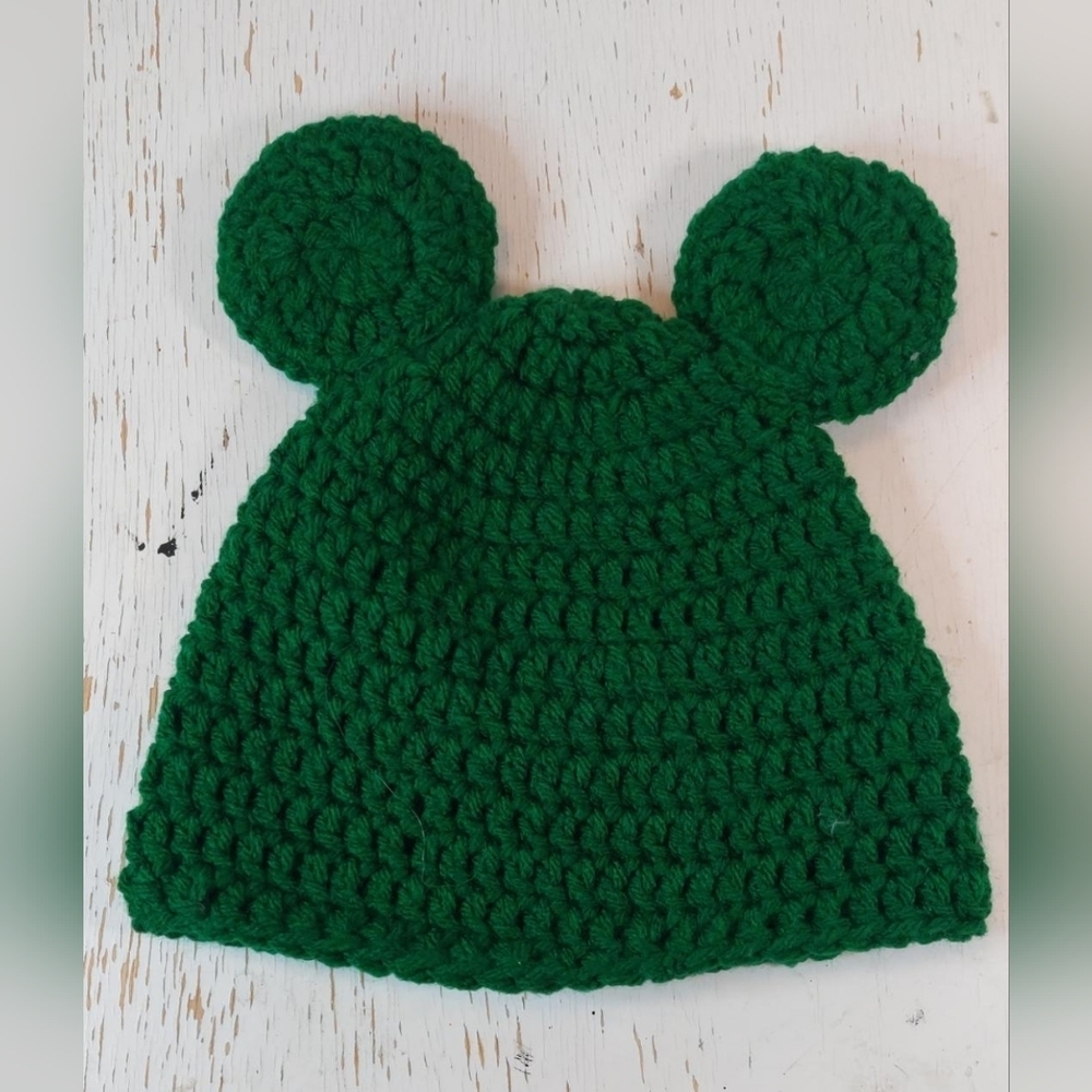 Frog Child Handmade Beanie Crochet Stocking Hat Animal Winter Warm Cozy - Picture 5 of 6